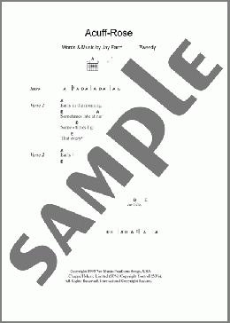 Acuff-Rose(Uncle Tupelo) 楽譜 ギター（コード） ダウンロード