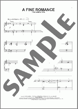 A Fine Romance(Jerome Kern) 楽譜 ピアノ（ソロ） ダウンロード