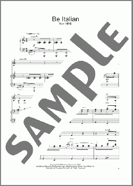 Be Italian(Maury Yeston/Fergie/Nine (Musical)) 楽譜 ピアノ & ボーカル & ギター ダウンロード