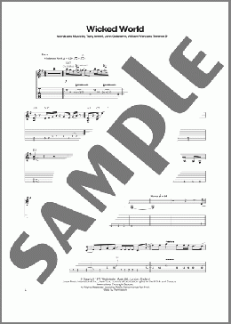 Wicked World(Black Sabbath) 楽譜 ギター（ソロ） ダウンロード