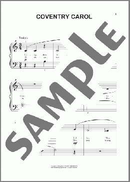 Coventry Carol (arr. Phillip Keveren)(Traditional) 楽譜 その他 ダウンロード