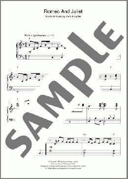 Romeo And Juliet(Dire Straits) 楽譜 ピアノ（ソロ） ダウンロード