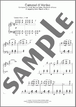 Carnaval de Venise(Andre Rieu) 楽譜 ピアノ（ソロ） ダウンロード