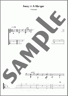 Away In A Manger(Traditional) 楽譜 ギター（ソロ） ダウンロード