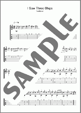I Saw Three Ships(Traditional) 楽譜 ギター（ソロ） ダウンロード