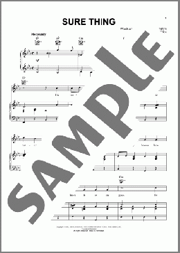 Sure Thing(Jerome Kern) 楽譜 ピアノ & ボーカル & ギター ダウンロード
