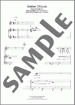 Soldier Of Love(Sade) 楽譜 その他 ダウンロード