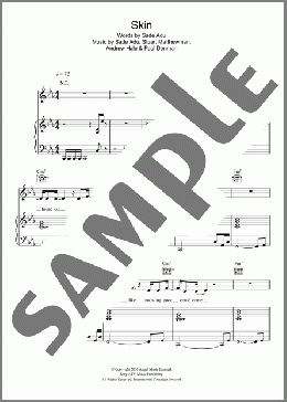Skin(Sade) 楽譜 その他 ダウンロード