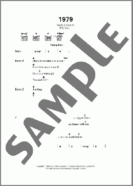 1979(The Smashing Pumpkins) 楽譜 ギター（コード） ダウンロード