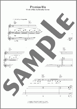 Promise Me(Beverley Craven) 楽譜 ピアノ & ボーカル & ギター ダウンロード