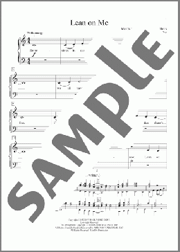 Lean On Me(Bill Withers) 楽譜 ピアノ（ソロ） ダウンロード