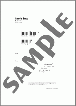 Annie's Song(John Denver) 楽譜 ピアノ（歌詞 & コード） ダウンロード