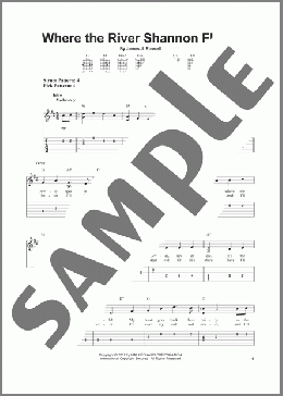 Where The River Shannon Flows(James J. Russell) 楽譜 ギター（ソロ） ダウンロード