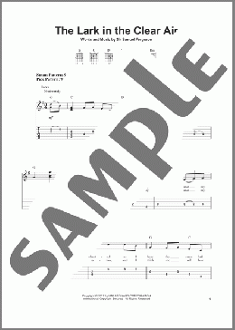 The Lark In The Clear Air(Sir Samuel Ferguson) 楽譜 ギター（ソロ） ダウンロード