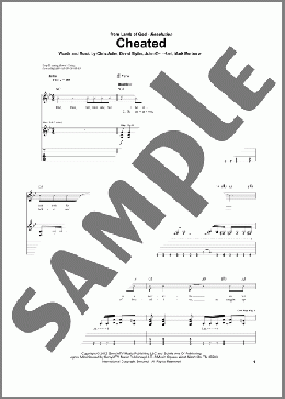 Cheated(Lamb Of God) 楽譜 ギター（ソロ） ダウンロード