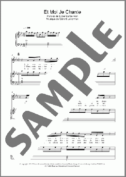 Et Moi Je Chante(Gerard Lenorman) 楽譜 ピアノ & ボーカル ダウンロード