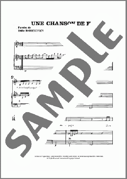 Une Chanson De Film(Gerard Manuel) 楽譜 ピアノ & ボーカル ダウンロード