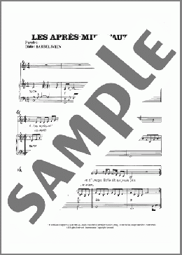 Apres Midi D'automne(Marie-France Roussel) 楽譜 ピアノ & ボーカル ダウンロード