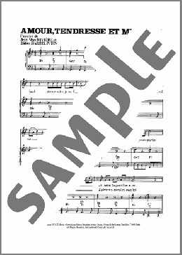Amour Tendresse Et Melodie(Stephan Forman) 楽譜 ピアノ & ボーカル ダウンロード