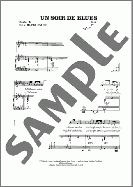 Un Soir De Blues(Didier Barbelivien) 楽譜 ピアノ & ボーカル ダウンロード