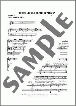 Une Jolie Chanson(Didier Barbelivien) 楽譜 ピアノ & ボーカル ダウンロード