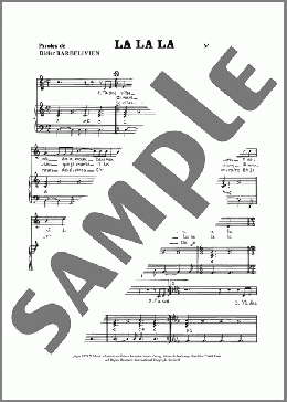 La La La(Didier Barbelivien) 楽譜 ピアノ & ボーカル ダウンロード