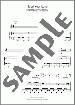 Need Your Love(The Temper Trap) 楽譜 その他 ダウンロード