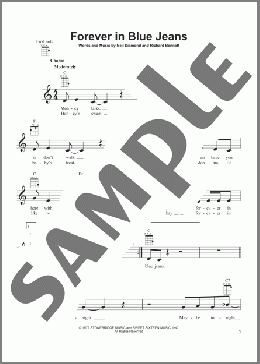Forever In Blue Jeans(Neil Diamond) 楽譜 ウクレレ（弾き語り） ダウンロード
