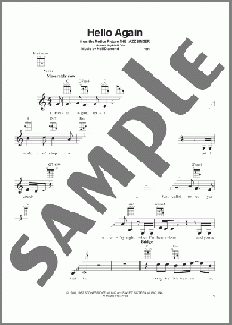 Hello Again(Neil Diamond) 楽譜 ウクレレ（弾き語り） ダウンロード