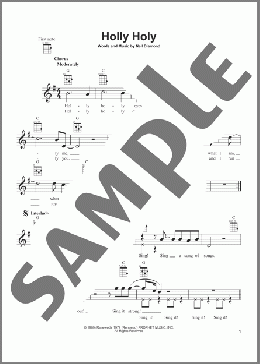 Holly Holy(Neil Diamond) 楽譜 ウクレレ（弾き語り） ダウンロード