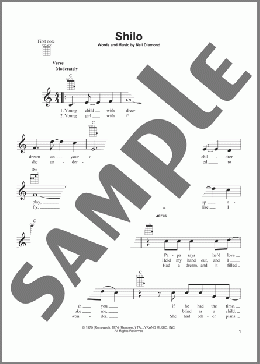 Shilo(Neil Diamond) 楽譜 ウクレレ（弾き語り） ダウンロード