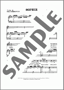 Sophie(Benoit Saingil) 楽譜 ピアノ & ボーカル ダウンロード