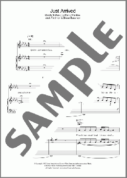 Just Arrived(Barry Manilow) 楽譜 その他 ダウンロード