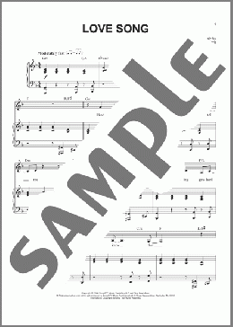 Love Song(Sara Bareilles) 楽譜 ピアノ & ボーカル ダウンロード