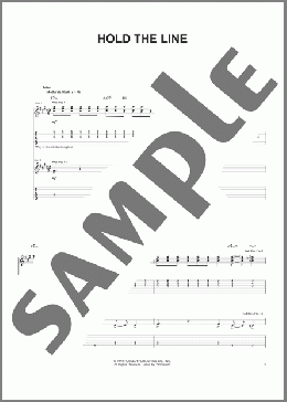 Hold The Line(Toto) 楽譜 メロディ ダウンロード