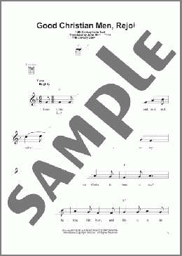 Good Christian Men, Rejoice(14th Century German Melody) 楽譜 ウクレレ（弾き語り） ダウンロード