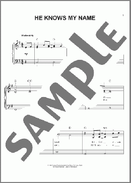 He Knows My Name(Tommy Walker) 楽譜 ピアノ（ソロ） ダウンロード
