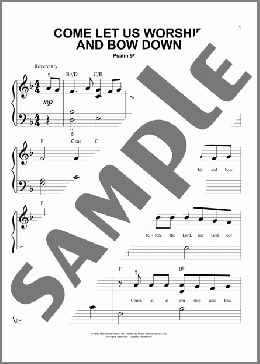Come Let Us Worship And Bow Down(Dave Doherty) 楽譜 ピアノ（ソロ） ダウンロード