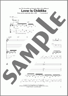 Lover Is Childlike(Hunger Games (Movie)/The Low Anthem) 楽譜 ギター（ソロ） ダウンロード