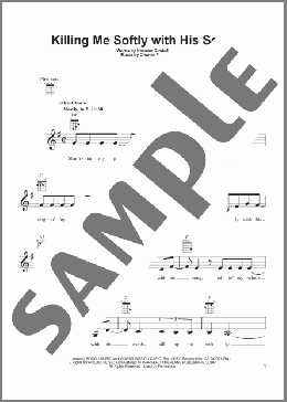 Killing Me Softly With His Song(Roberta Flack/Fugees) 楽譜 ウクレレ（弾き語り） ダウンロード