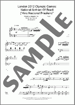 London 2012 Olympic Games: National Anthem Of Brazil ('Hino Nacional Brasileiro')(Philip Sheppard) 楽譜 ピアノ（ソロ） ダウンロード