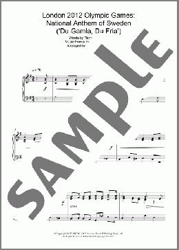 London 2012 Olympic Games: National Anthem Of Sweden ('Du Gamla, Du Fria')(Philip Sheppard) 楽譜 ピアノ（ソロ） ダウンロード