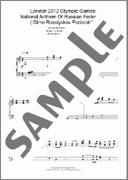 London 2012 Olympic Games: National Anthem Of Russian Federation ('Gimn Rossiyskoy Federatsii')(Philip Sheppard) 楽譜 ピアノ（ソロ） ダウンロード
