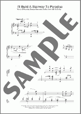 I'll Build A Stairway To Paradise(George Gershwin) 楽譜 ピアノ（ソロ） ダウンロード