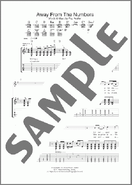 Away From The Numbers(The Jam) 楽譜 ギター（ソロ） ダウンロード