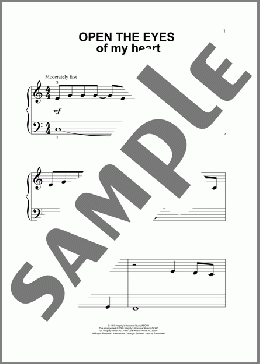 Open The Eyes Of My Heart(Sonicflood/Paul Baloche) 楽譜 その他 ダウンロード