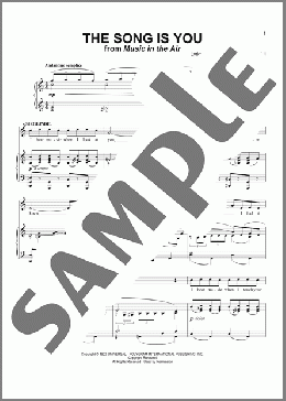 The Song Is You(Jerome Kern) 楽譜 ピアノ & ボーカル ダウンロード