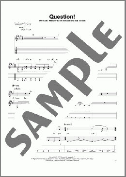 Question!(System Of A Down) 楽譜 ギタースコア ダウンロード