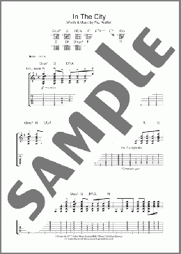 In The City(The Jam) 楽譜 ギター（ソロ） ダウンロード