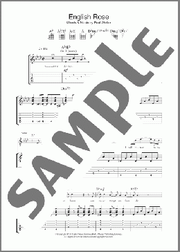 English Rose(The Jam) 楽譜 ギター（ソロ） ダウンロード